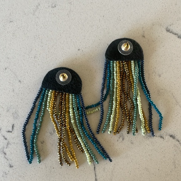 Retro beaded earrings - Picture 2 of 4